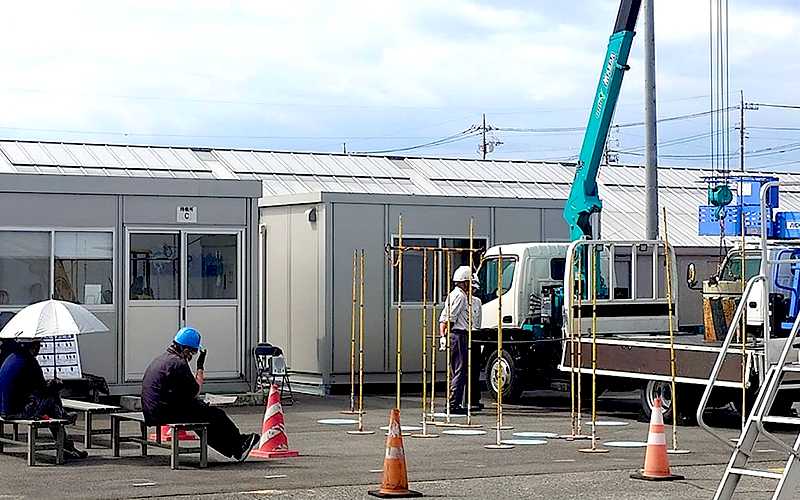 屋外の実技スペース
